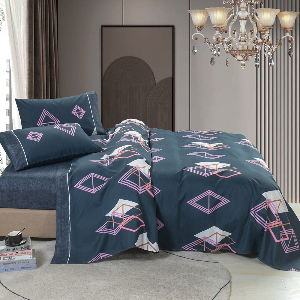 99,99% polyester twill spredte trykt 4 stk.