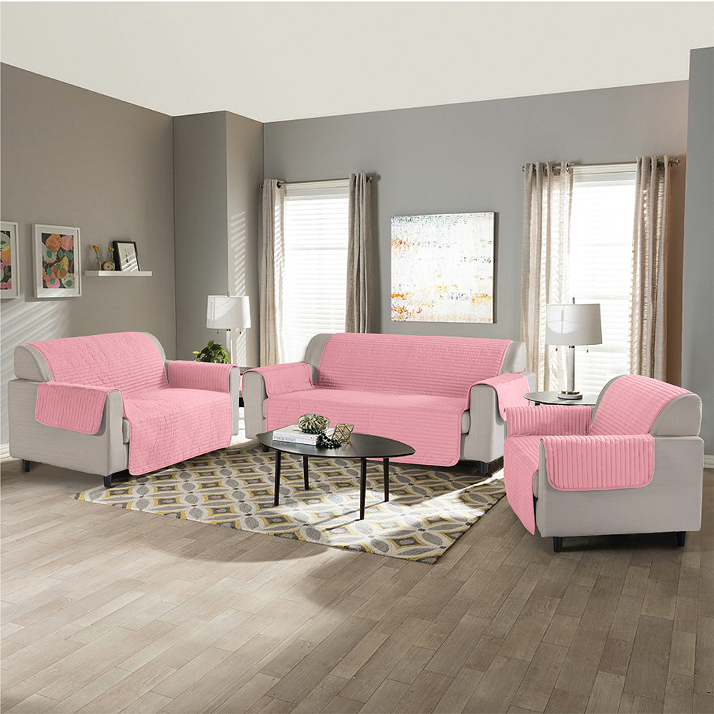 99,99% polyester fast dobbelt-side brug sofa cover 3-stykker sæt